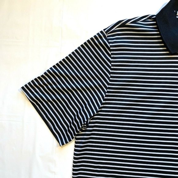 IZOD Golf Polo Shirt Mens Large Performance Tee Short Sleeve Striped Athleisure - Picture 7 of 12